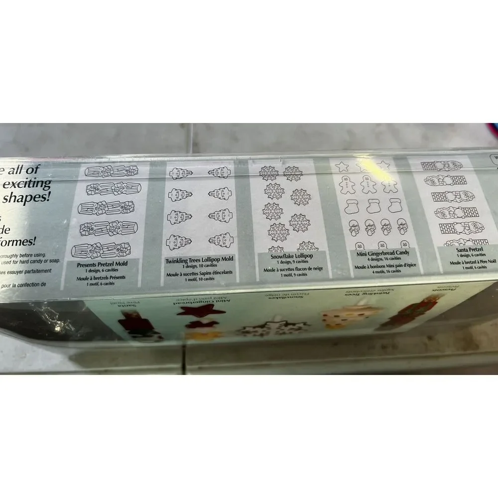 Wilton Christmas 5 Candy Mold Mega‎ Pack Santa Tree Snowflake Stocking NEW NIP